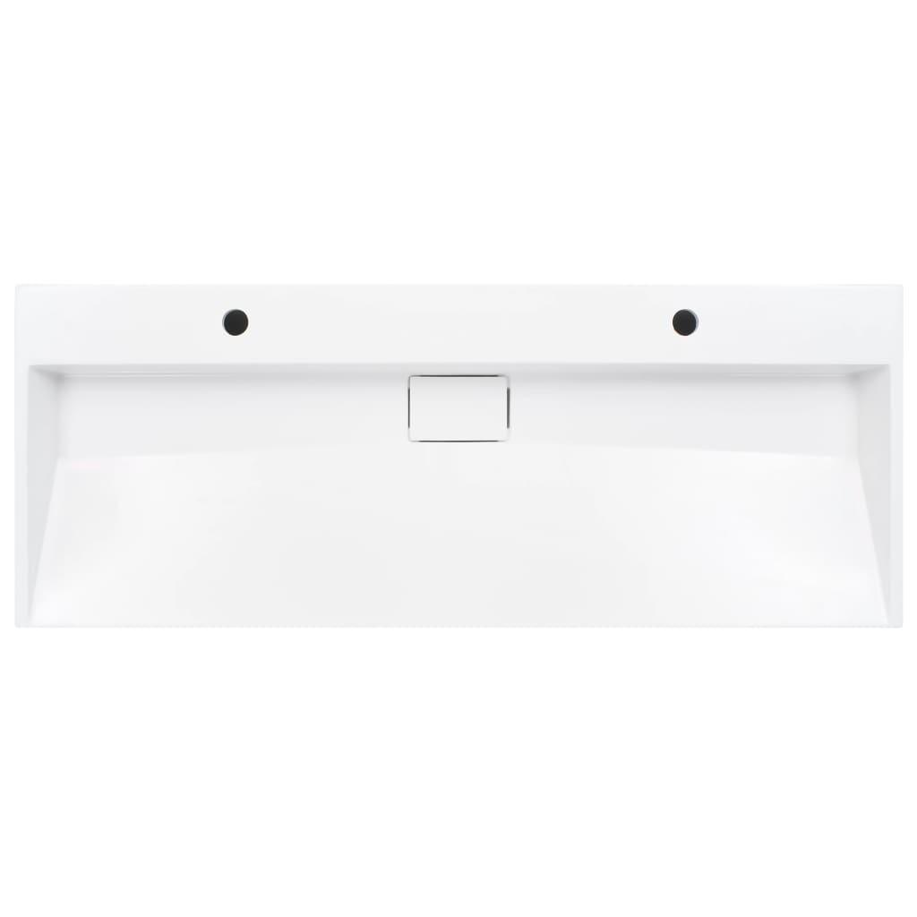 Maison Exclusive - Lavandino 120x46x11 cm Blocco in Marmo/Minerale Bianco - 4