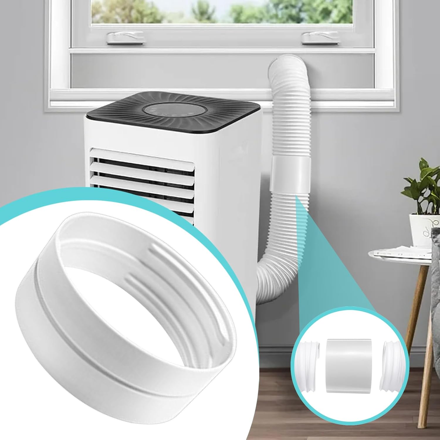 Adaptateur de tuyau de climatisation, connecteur de tuyau de ventilation portable, 150 mm - 5