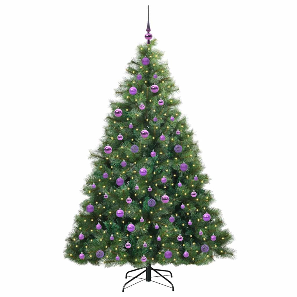 Sapin de Noël | Arbre de Noël artificiel avec 300 LED Vert 180 cm PE et PVC - 3