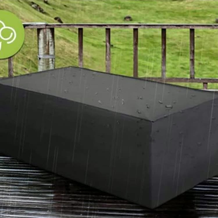 Housses de meubles de jardin d'extérieur 420D Oxford imperméables et anti-poussière pour canapé, table, chaise, patio, 70*70*70cm, noir - 7