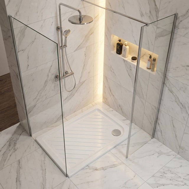 Piatto doccia rettangolare 70x120 cm in ceramica antiscivolo - Gemma 2 | Dolomite