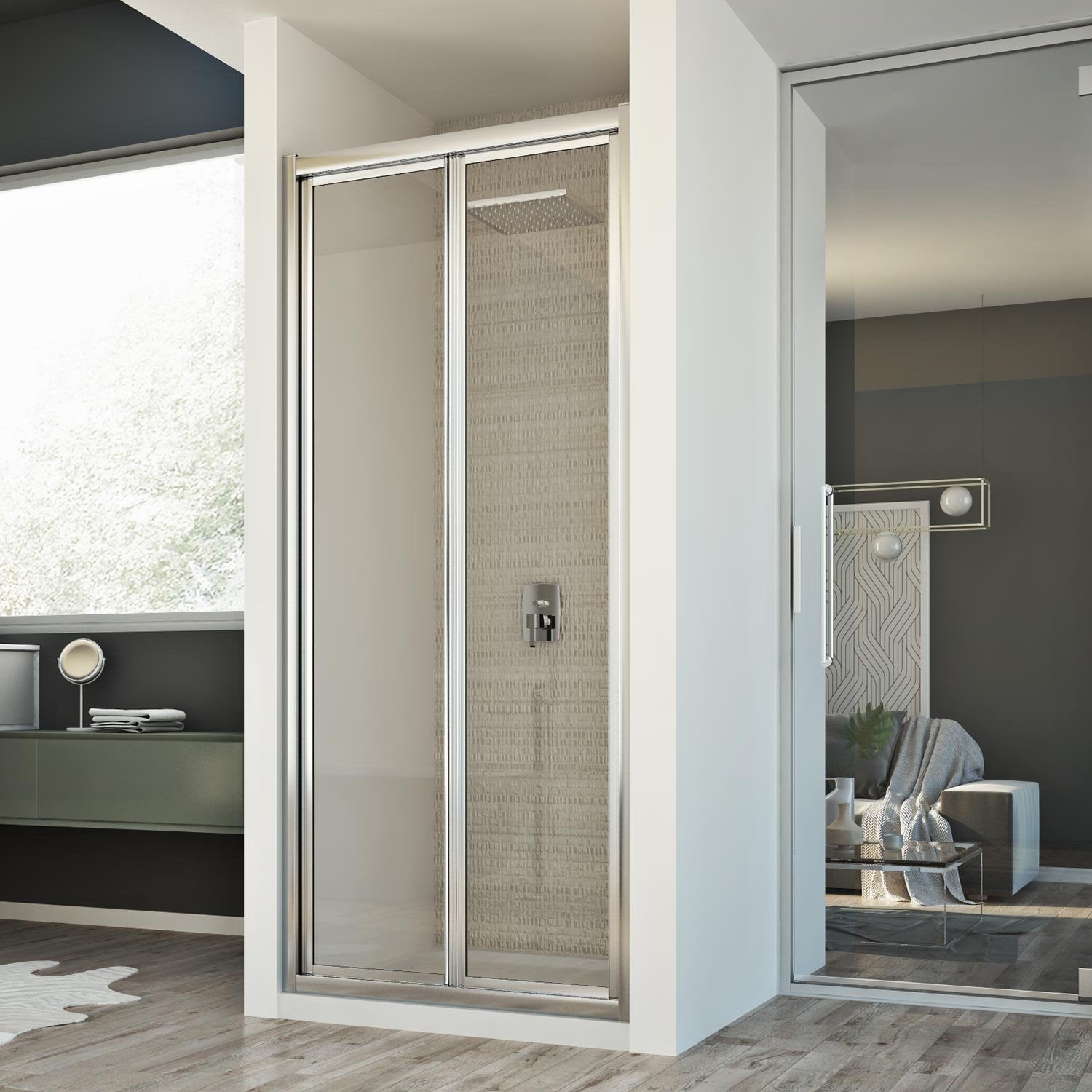 Cabine Douche 75x75 H198 Opaque 6mm mod. Alabama