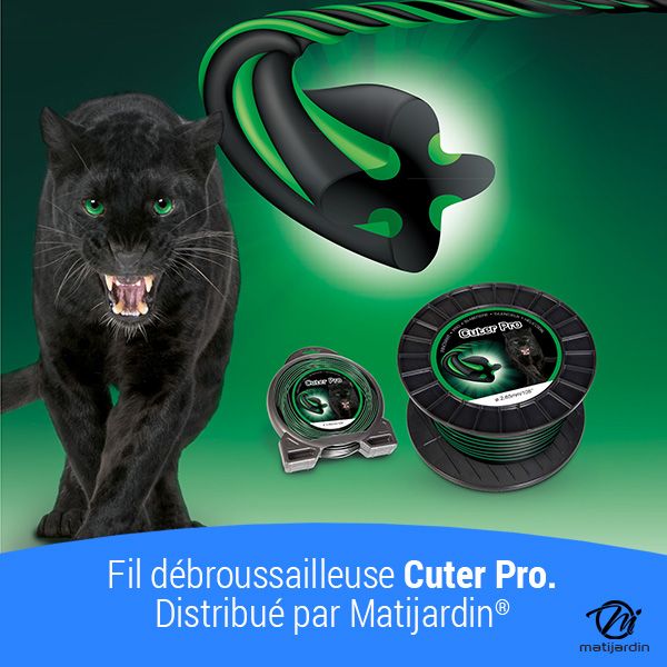 Fil nylon Cuter'Pro 4 mm x 17 m. Hélicoïdal. Blister. Fil débroussailleuse - 5