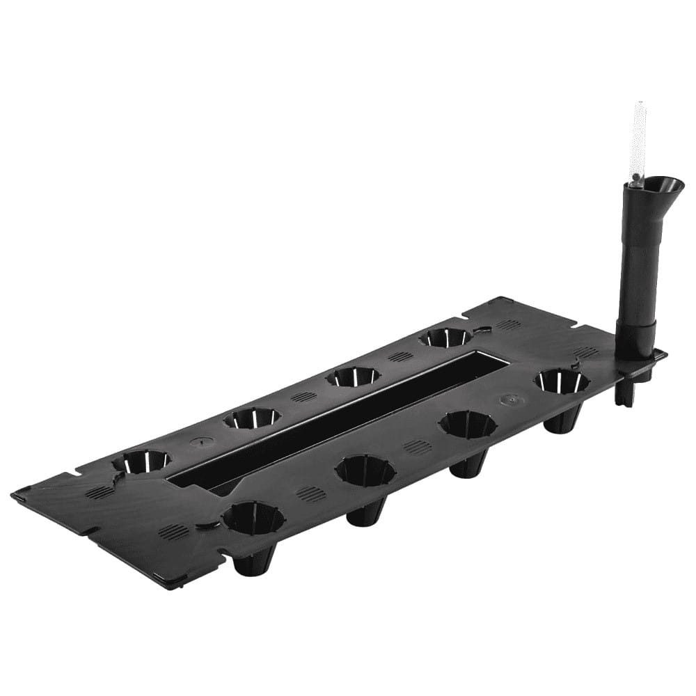 Jardinière rectangulaire de 17 litres avec arrosage automatique, couleur anthracite, dimensions 52 x 20 x 19 cm - 6