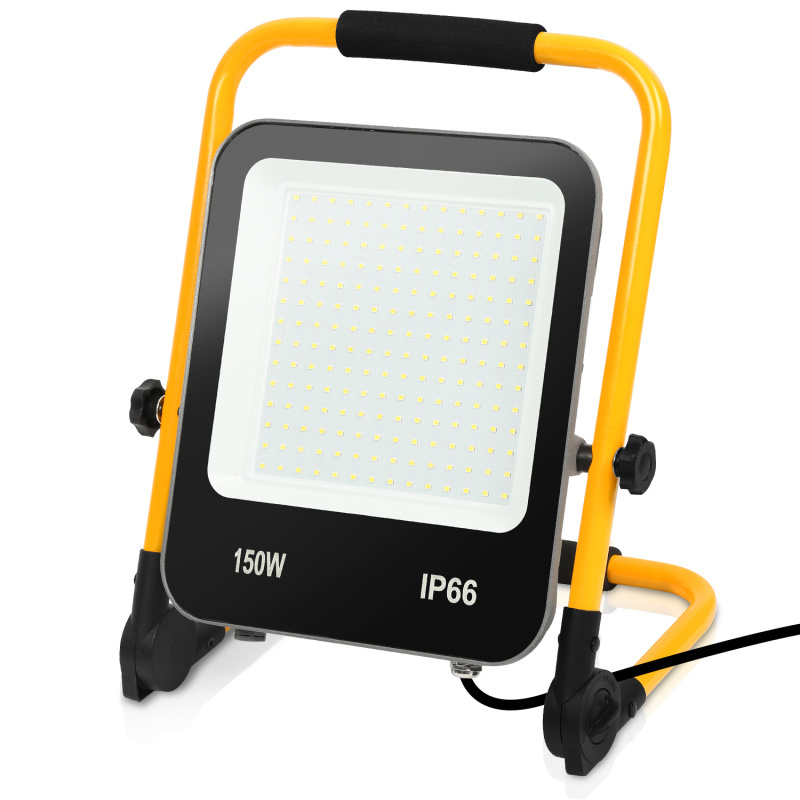 Reflektor budowlany LED 150 W Reflektor budowlany LED 6000 K ze statywem Lampa budowlana - zimna biel