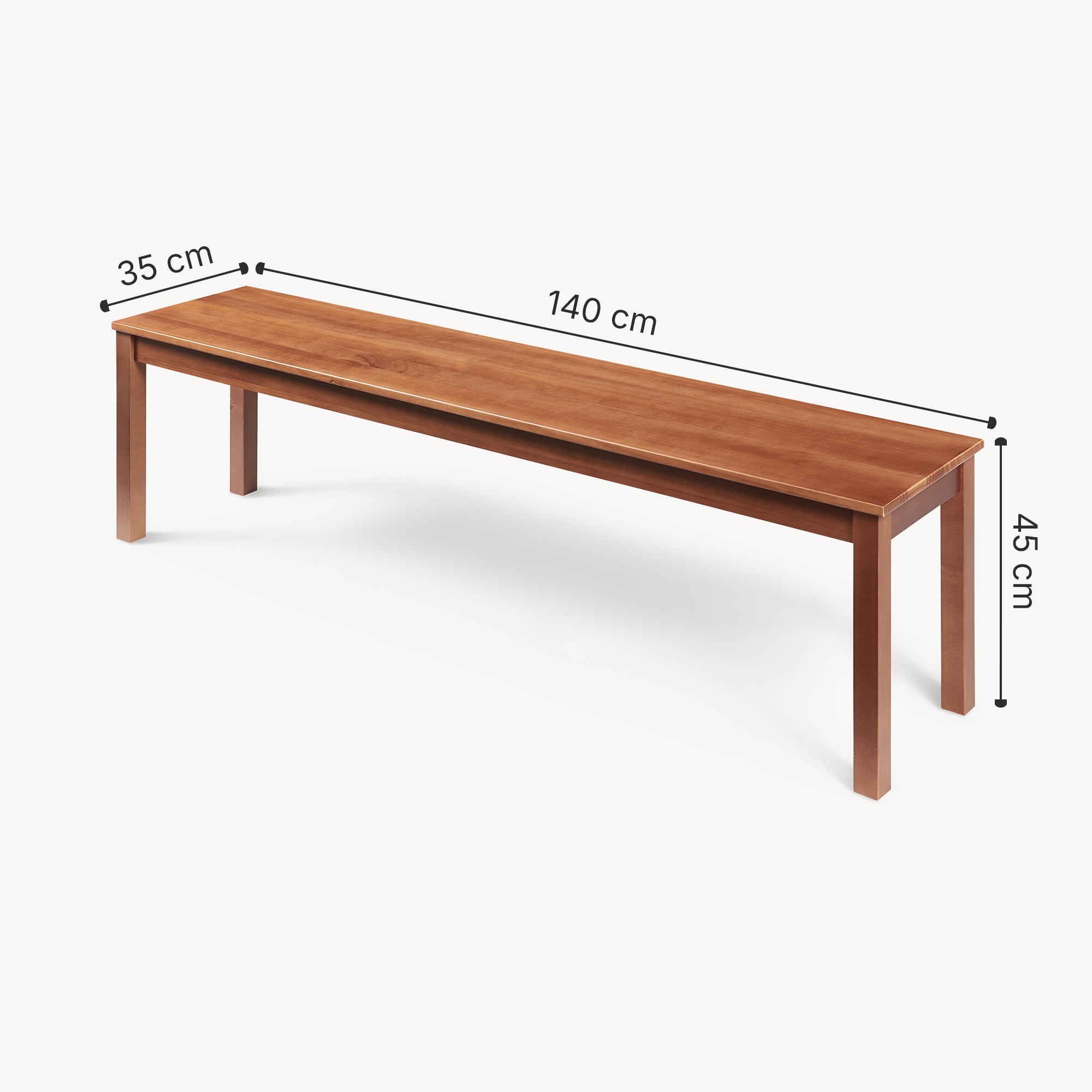 Banc de salle à manger Trerunulu 140 x 35 x 45 cm effet noyer [en.casa] - 4