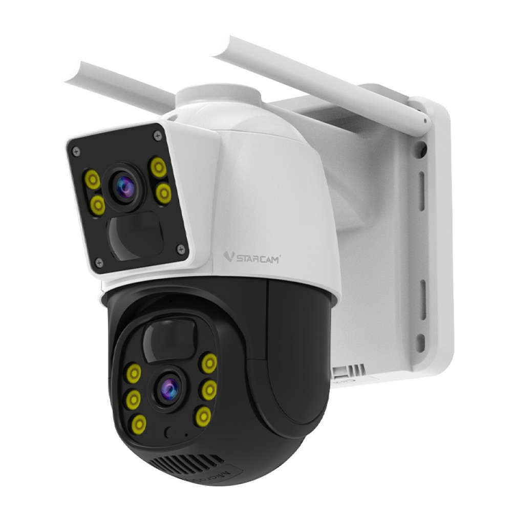 VSTARCAM Cámara de vigilancia 4G BG66DR de visión dual solar de