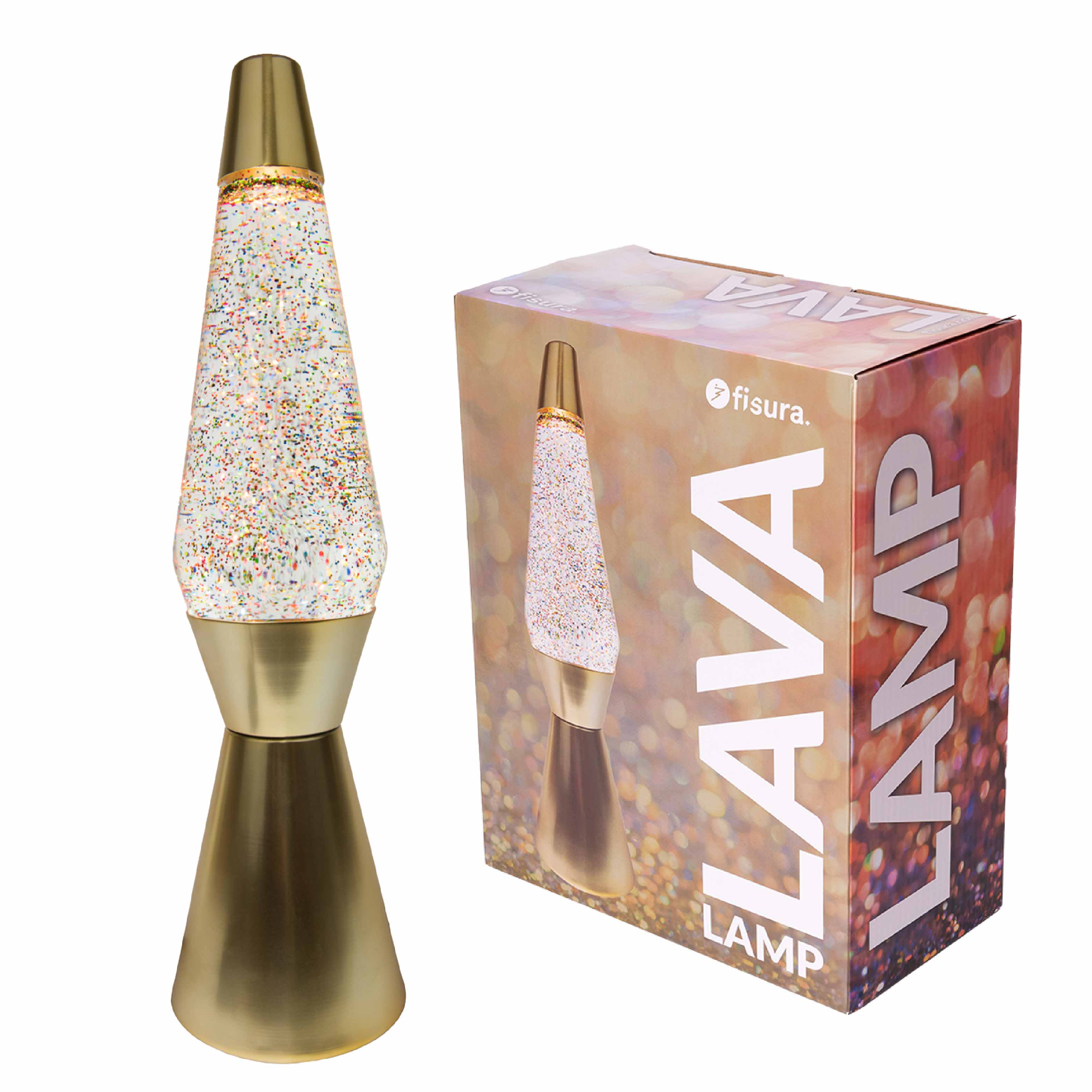 Fisura Oro Lampara De Lava Mate - Imagen 2