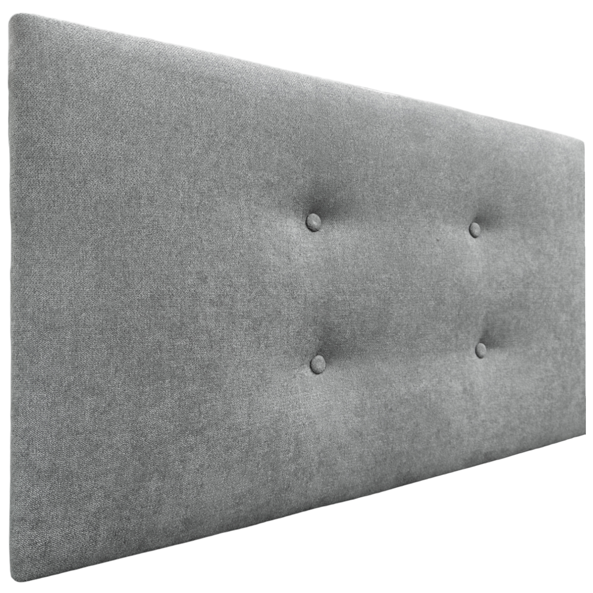 Dhome cabecero de tela aqualine con 2 hileras de botones 95x50cm camas 90 - gris