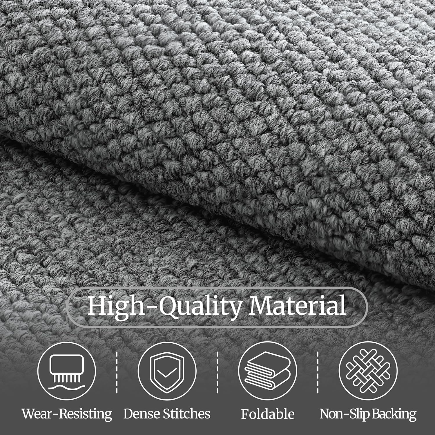 Tapis antidérapant imitant le sisal, tapis lavable et adapté aux animaux domestiques, tapis durable et résistant aux rayures, idéal pour salon（60*90） - 5
