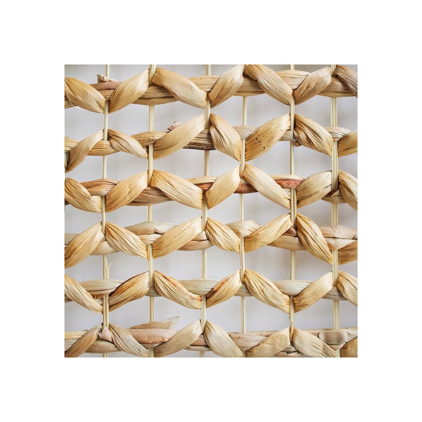 Paravent d'intérieur 3 panneaux jonc mer motif fleur 117 x 160 cm - 5