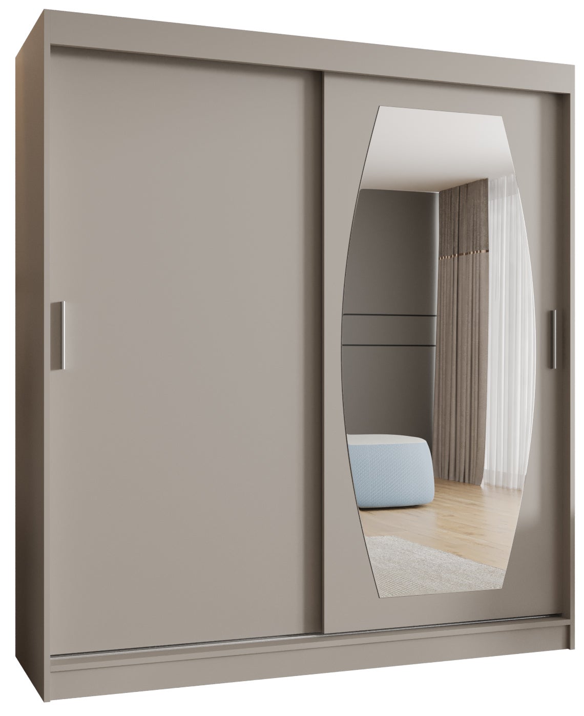Szafa przesuwna garderoba ROSSA 180 x 62 x 200 cm Kaszmir - Abiks Meble