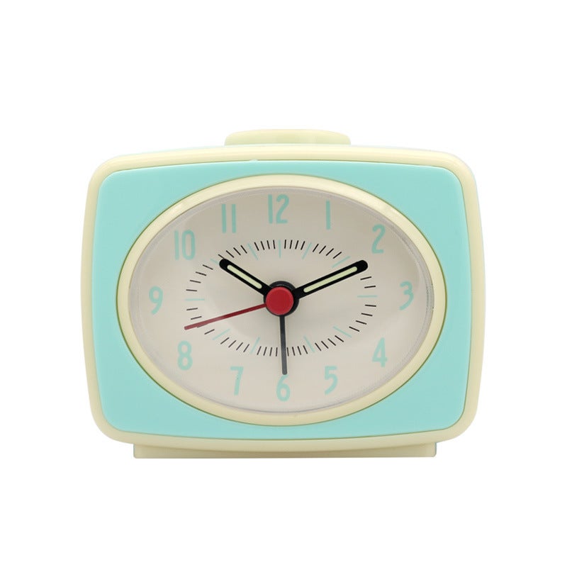 Budzik - plastikowy - na baterie - 1 szt. - 9*7,2*5,3 cm - zielony