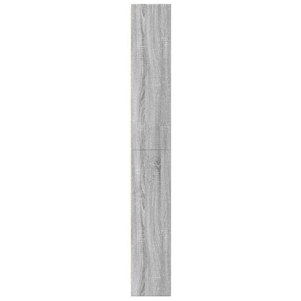 Bibliothèque pour Séjour en Bois Gris H. 176 x l. 60 x P. 24 cm - 5