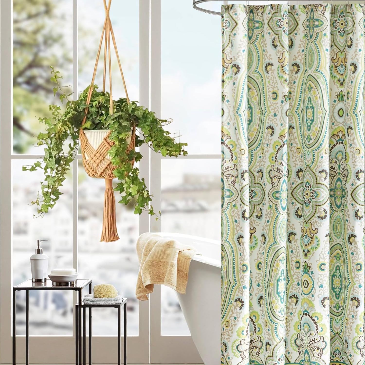 Suspension pour Plantes en macramé | 2 Supports de Pot à Suspendre – Style bohème Tendance au Crochet pour décoration d'intérieur, Pots de Fleurs - 2