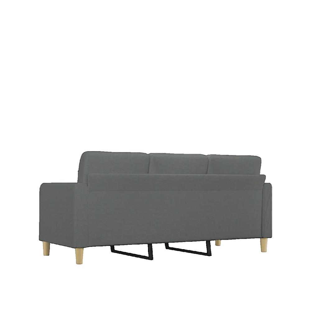 vidaXL Canapé à 3 places Gris foncé 180 cm Tissu - 2