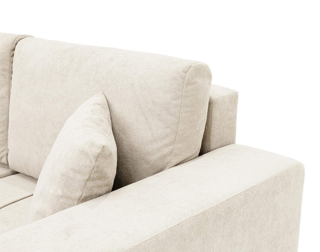 Canapé panoramique 7 places En U en Tissu Beige - NICOLE - Best Mobilier - 9