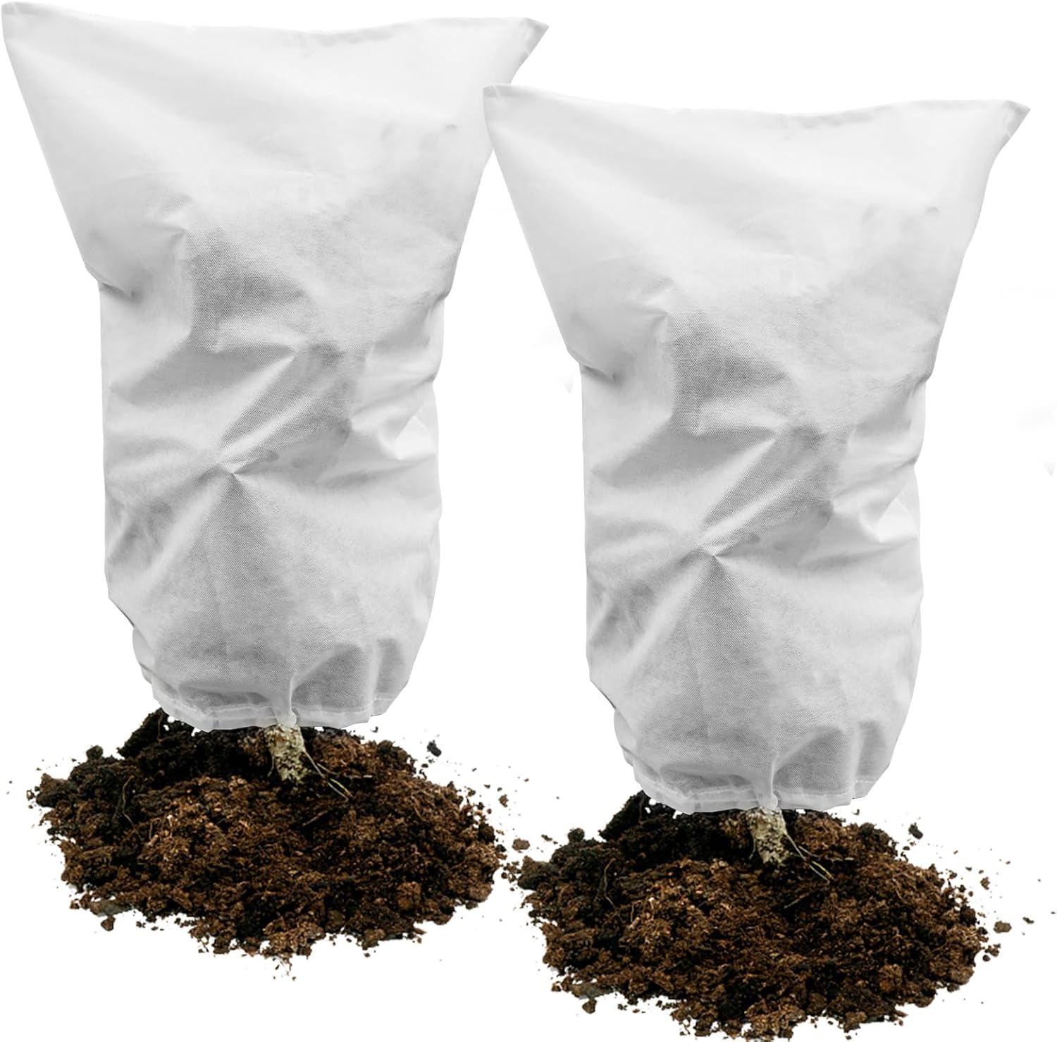 Dwuczęściowa osłona na rośliny zimowa, biała, 120x180 cm, mrozoodporna, z zamkiem błyskawicznym i ściągaczem