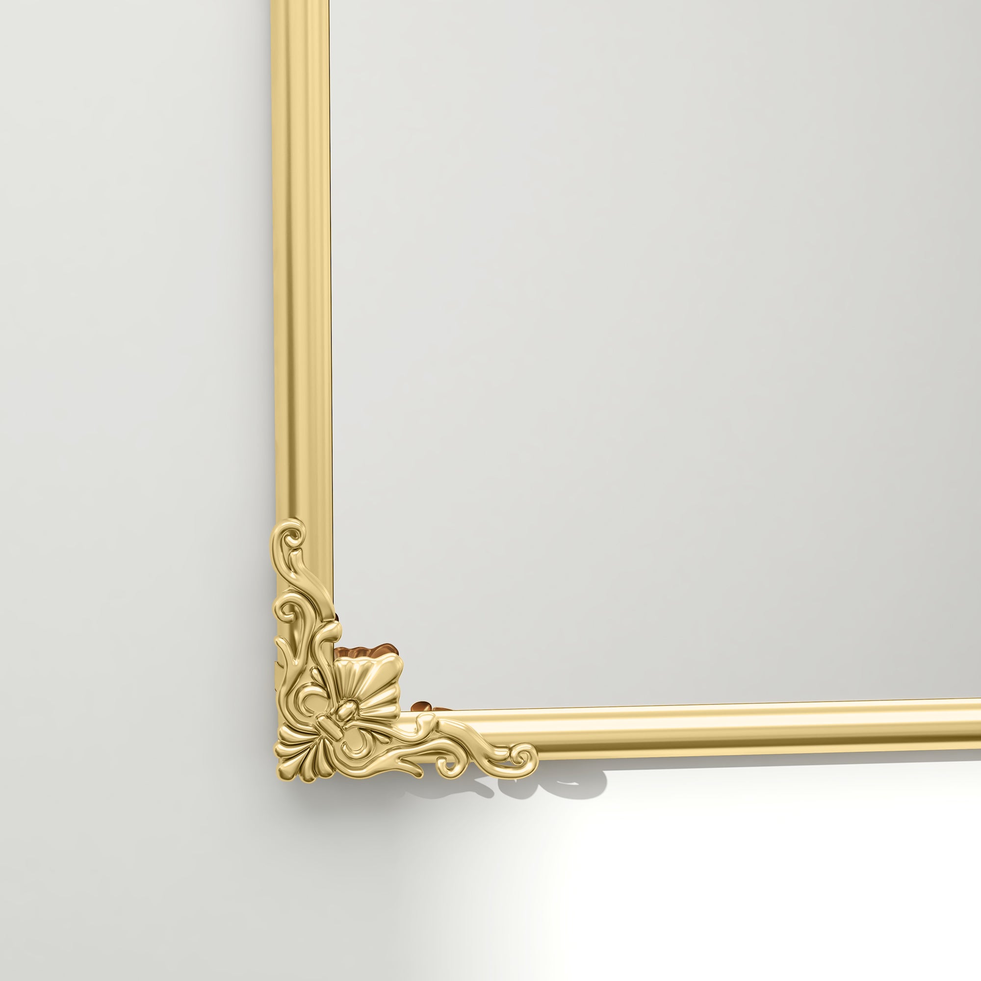 Lustro barokowe 60x87 cm w złotej metalowej ramie, dekoracyjne lustro do salonu i sypialni - 5