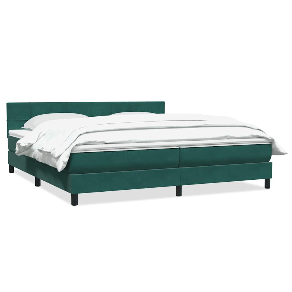 Vidaxl cadre de lit avec tête de lit vert foncé 140x200 cm velours