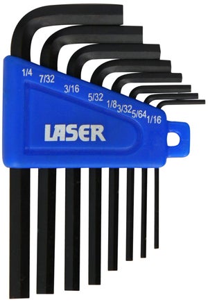 Set Di Punte Per Bussole Scanalate A Basso Profilo Laser 6725 - 9 Pezzi In Cromo Molibdeno, Per Lavori Di Precisione E Meccanica