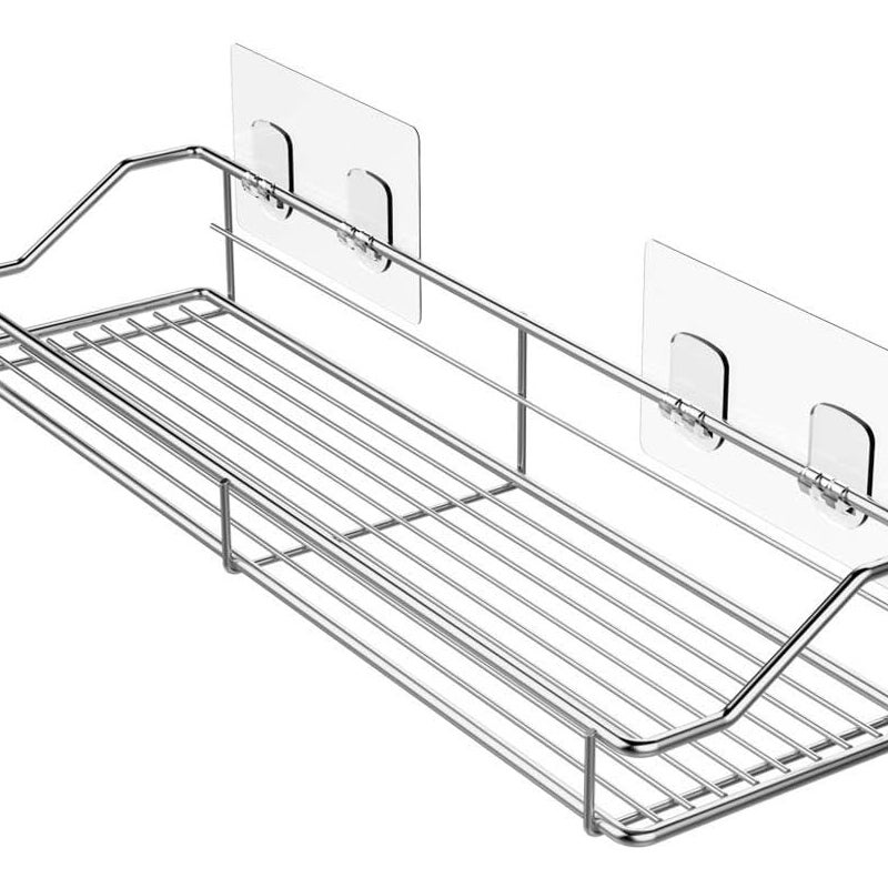 Koszyk prysznicowy, koszyk łazienkowy, koszyk na toaletę, kuchenny stojak na przyprawy, stal nierdzewna SUS304, bez otworów wiertniczych - zestaw 2 e