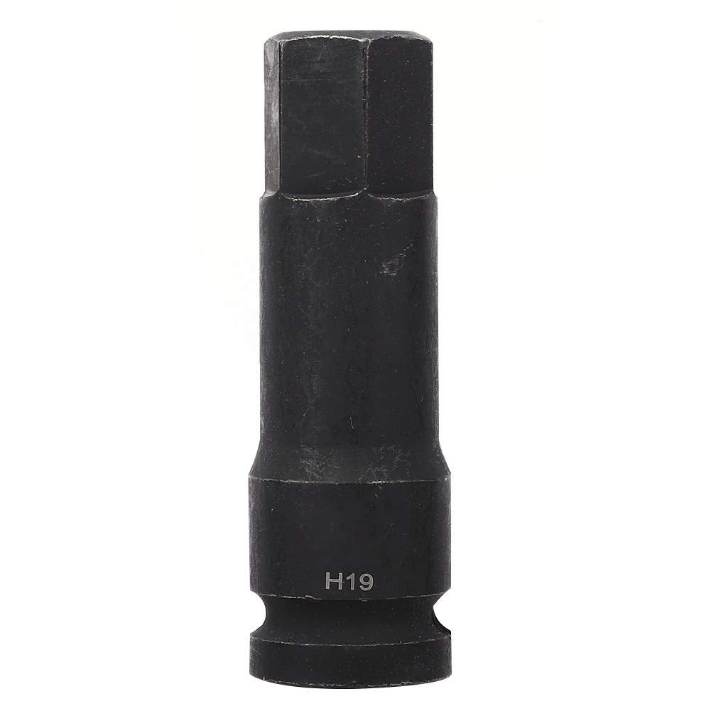 Adapter do klucza udarowego pneumatycznego, wzmocniony, z gniazdem sześciokątnym 1/2 cala (nasadka wkrętakowa 1/2 cala H19)