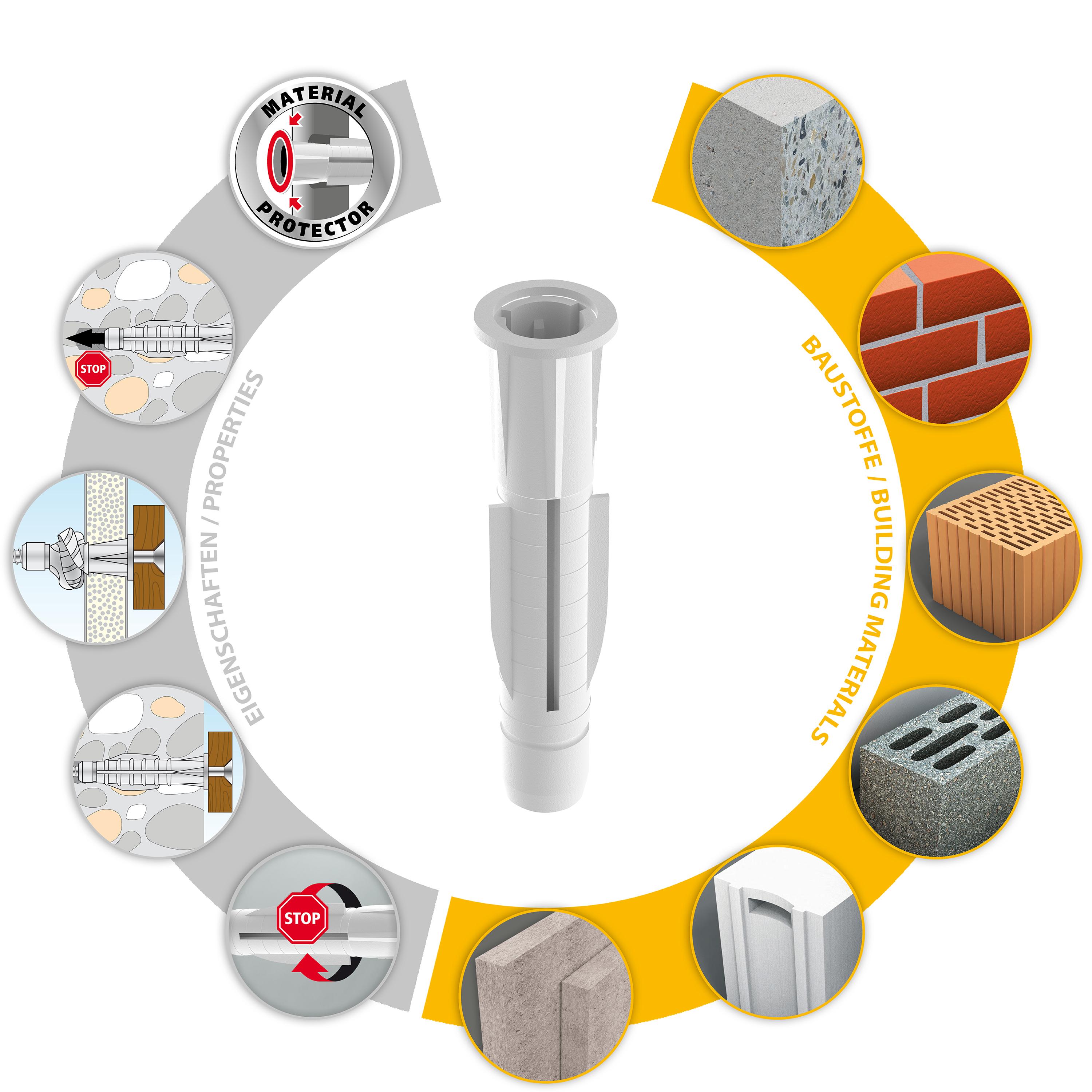 TOX Chevilles multi usages TRIKA 6/51 (Par 100) - 3
