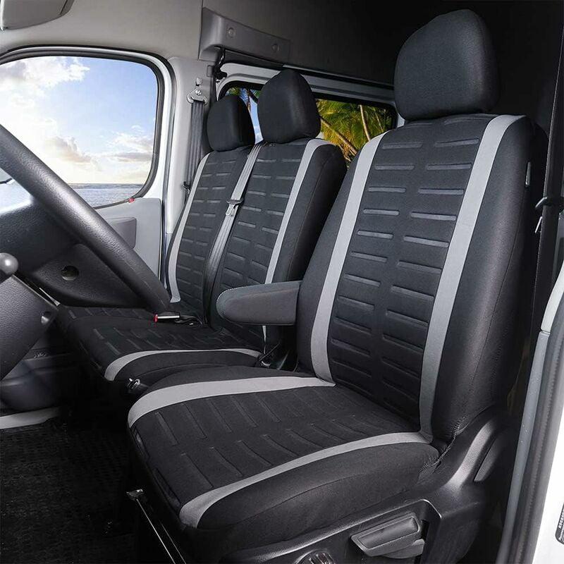 Housse Siege Voiture Couvre Universal Fit La Plupart des Camions Camionnette Bus Siège Avant 1 + 2 (3 Places) Housses de Sieges Universelles - 2