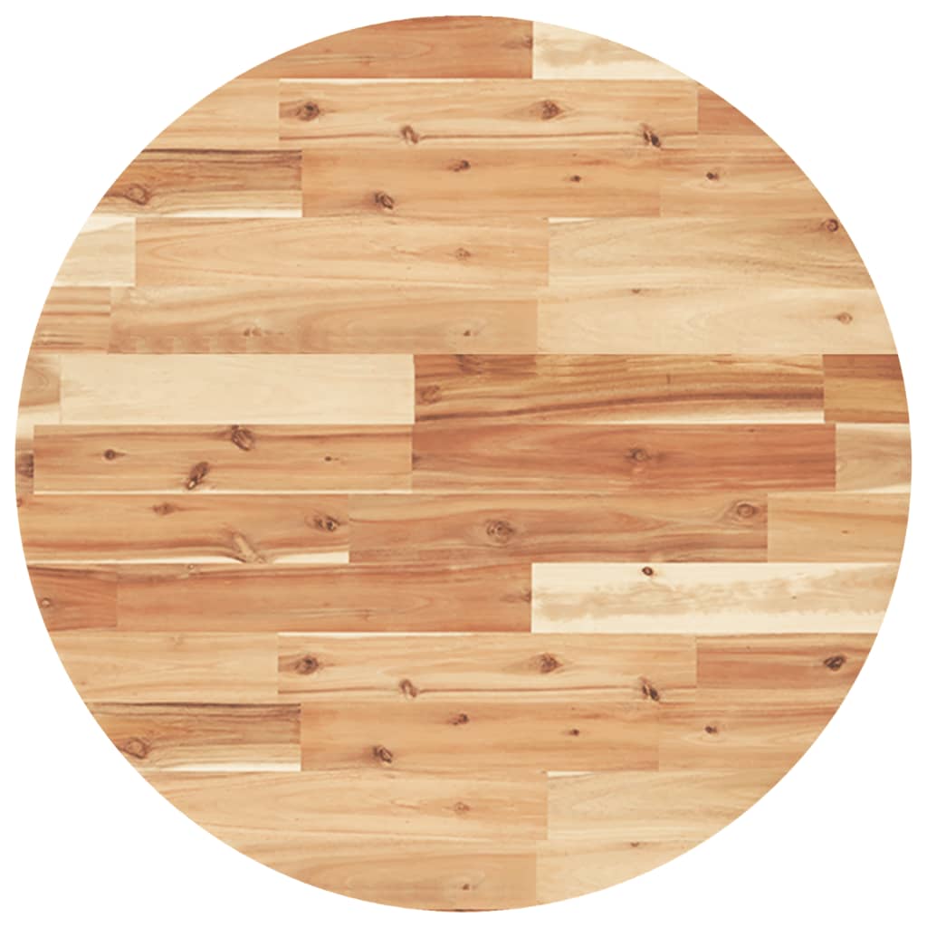 Tablero de mesa | tablero de escritorio | superficie de mesa redondo madera maciza de acacia ø70x4 cm cfw75915