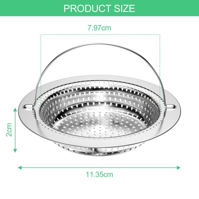 2 Pcs Filtre à évier en Acier Inoxydable Cuisine, Tamis d'évier Douche, Grille Evier,Le Bouchon en Caoutchouc Réglable en Hauteur Peut Stocker l'eau et Isoler les Résidus 2 Pcs Filtre à évier en Acier Inoxydable Cuisine, Tamis d'évier Douche, Grille Evier,Le Bouchon en Caoutchouc Réglable en Hauteur Peut Stocker l'eau et Isoler les Résidus