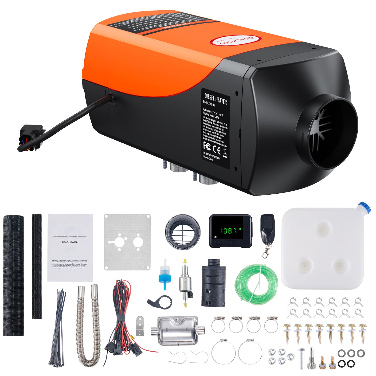 Chauffage à air diesel, 12 V 2 kW avec écran LCD et télécommande pour voiture, bus, camping-car SucceBuy - 3