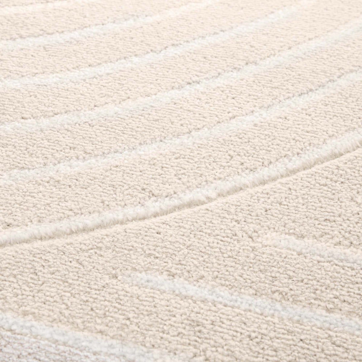 Tappeto morbido a rilievo geometrico astratto beige 160x230 - 4