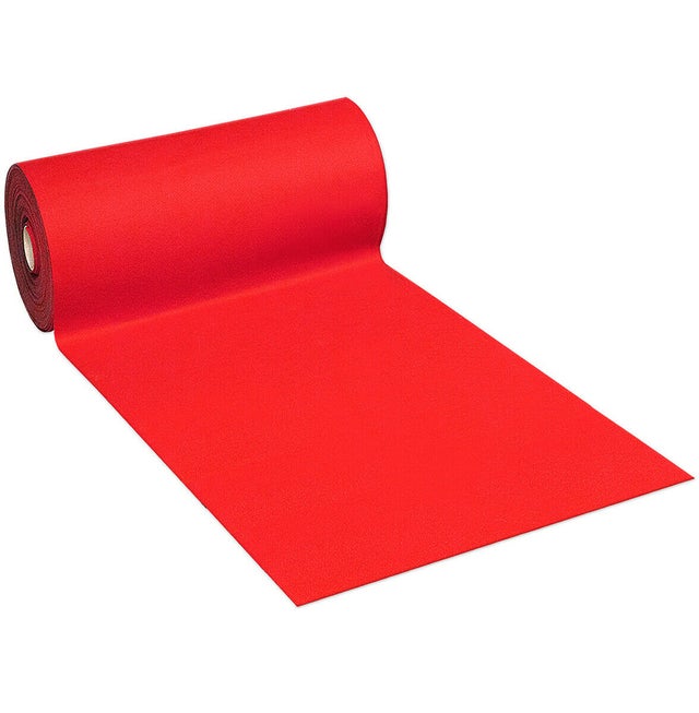 Tapis Coureur Au Mètre H200 Cm Antidérapant Moquette Entrée Couloir Boutique Rouge