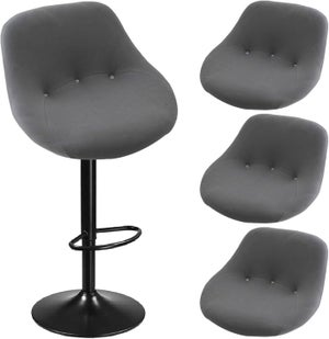 Lot de 2 Housses de Tabouret de Bar avec Dossier Extensible Imprimé