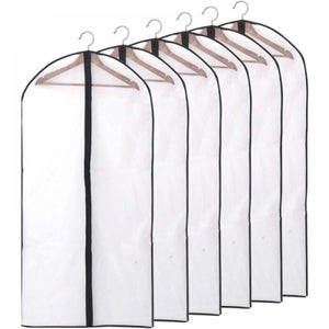 YYDSLEE Impermeabile e Trasparente Custodie per Abiti 3 pezzi 60 x 102 cm Copri Abiti da Armadio con Chiusura lampo per Abiti Cappotti Camicie