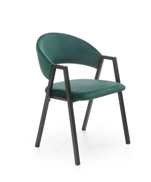 Krzesło tapicerowane K473 VELVET zielone