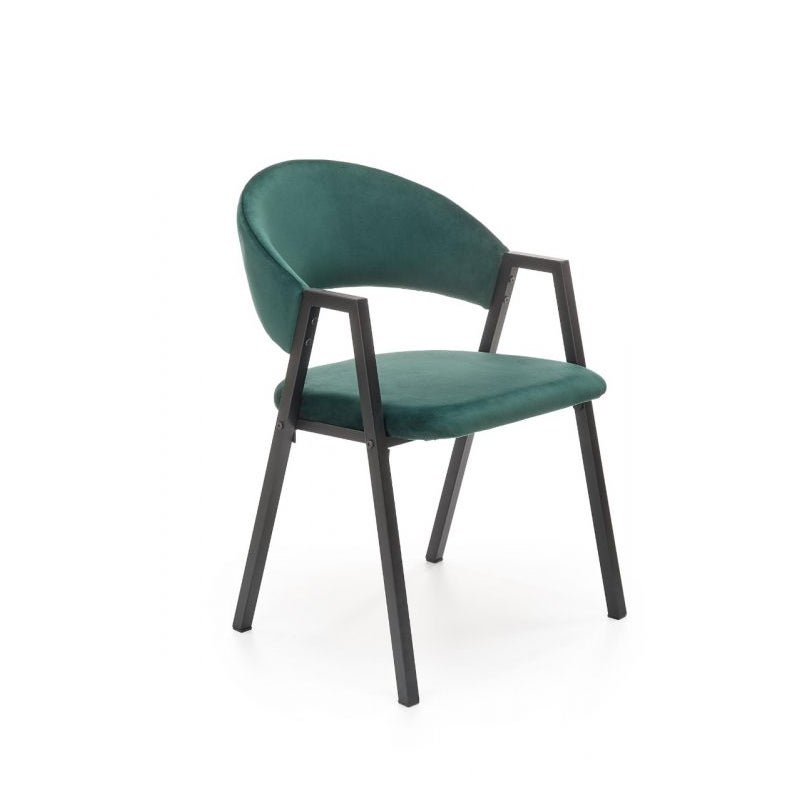 Krzesło tapicerowane K473 VELVET zielone