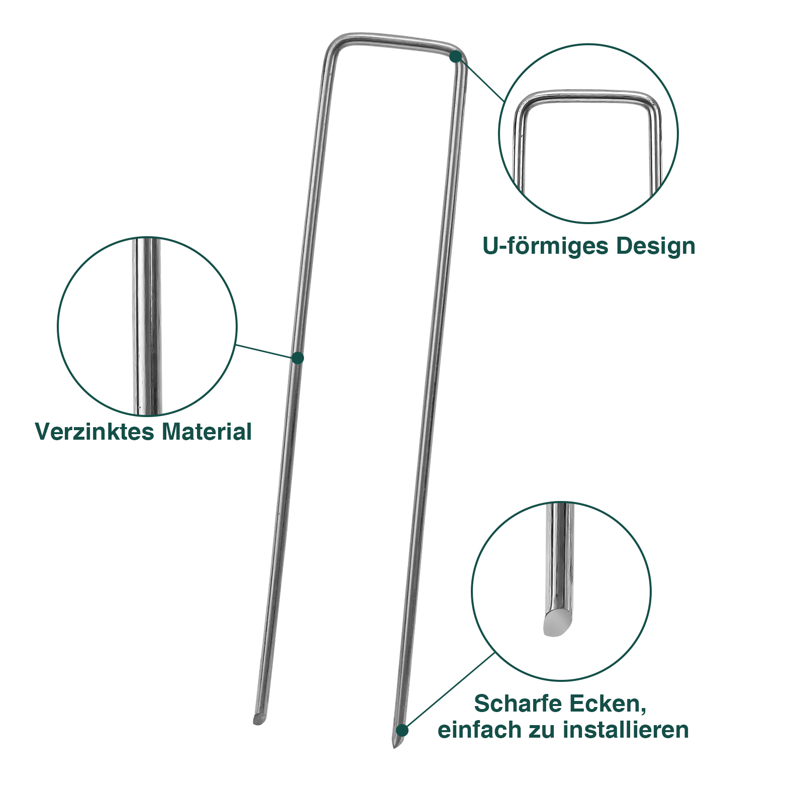 150&nbsp;piquets&nbsp;d'ancrage&nbsp;au&nbsp;sol&nbsp;galvanisés&nbsp;15x2,5cm&nbsp;piquets&nbsp;d'ancrage&nbsp;au&nbsp;sol&nbsp;piquets&nbsp;de&nbsp;sol - 2