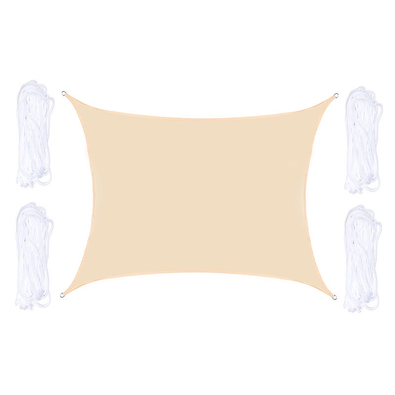 Voile D'ombrage Auvent Rectangulaire UV 4 X 6.5 M Respirante HDPE Toile Ombrage Résistant Protection Des Rayons UV Résistant Pour Jardin, Terrasse, Pelouse, Balcon, Couleur Crème