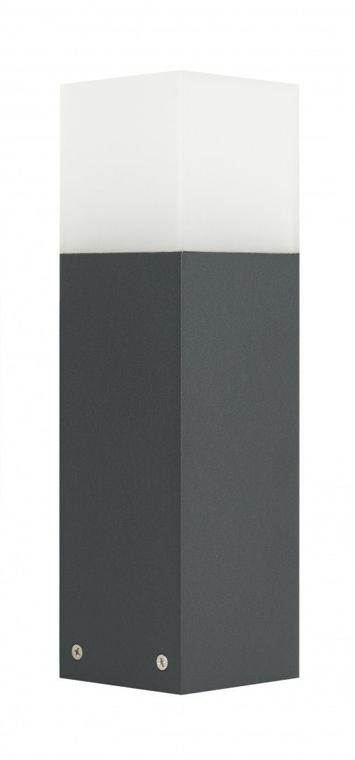 Lampa ogrodowa stojąca Cube ciemnoszara 1xE27x20W IP44 wym: 33 x 8 x 8 cm aluminium SU-MA
