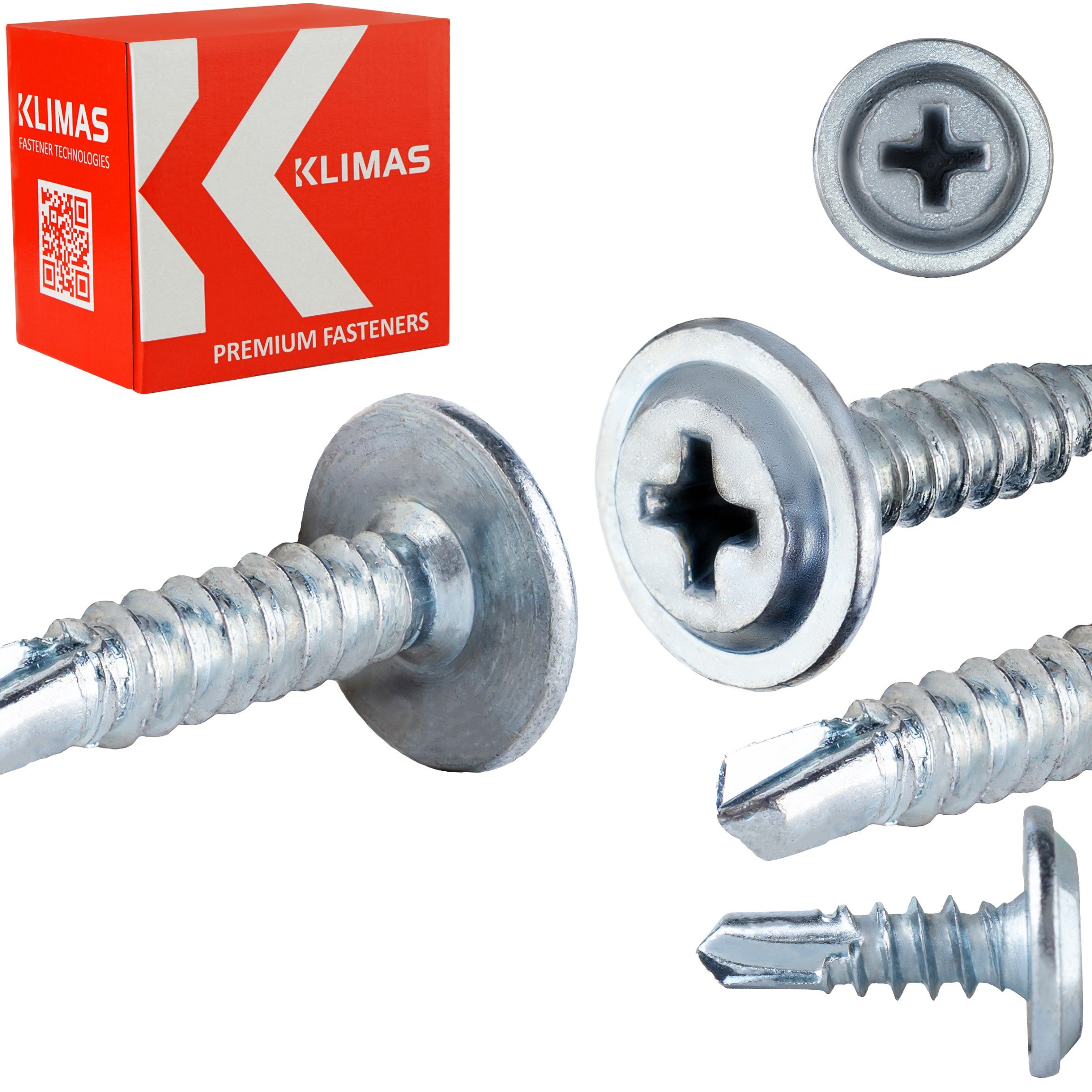 Wkręty samowiercące podkładkowe do stali Klimas WSPC 4,2x13 mm 1000szt