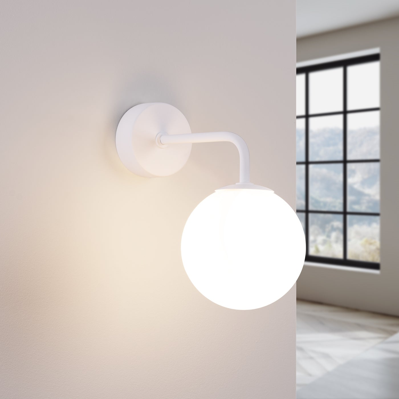 Kinkiet BEALY 1 biały LED 3000K - 12x22x21cm Sollux