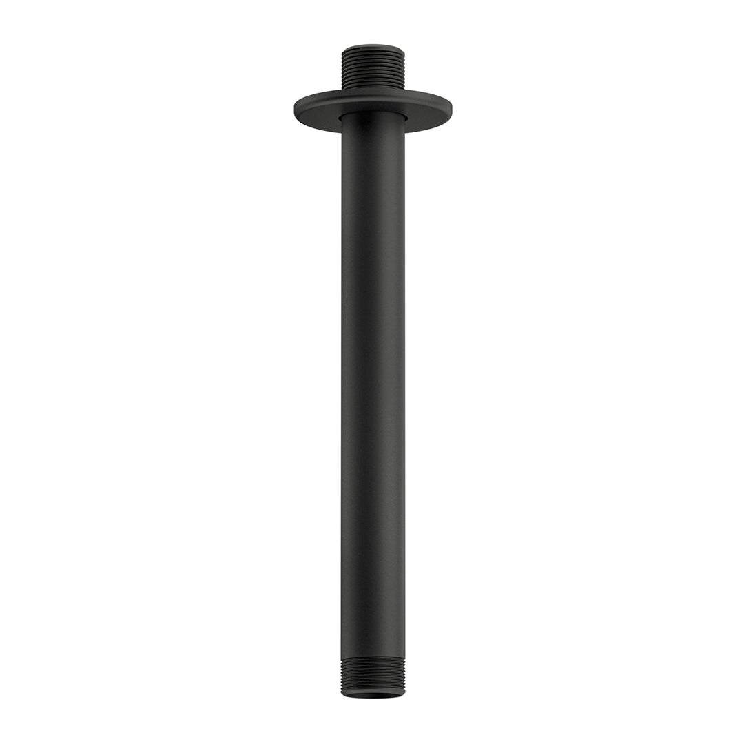 Valaz Douche ronde monocommande encastrée noir mat - Série Guadiana - 25 cm - 5