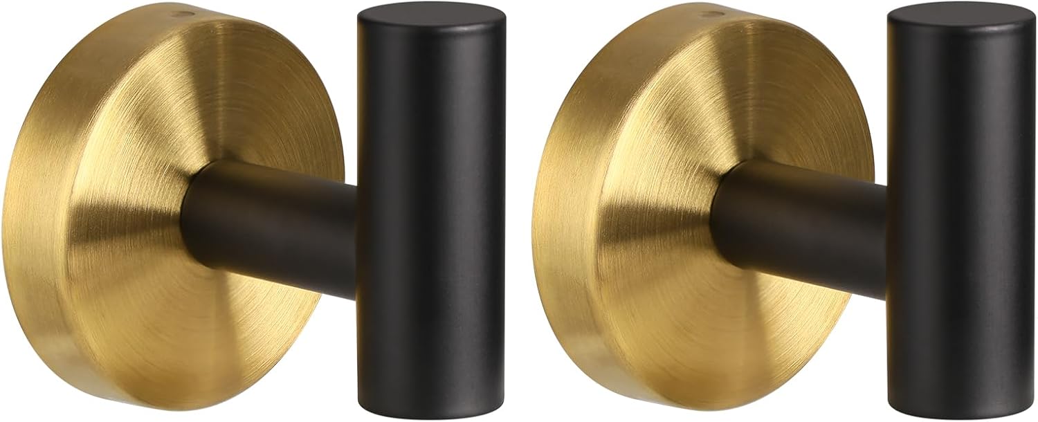 Ganchos Para Puerta De Madera Y Hierro - Pack 2 Piezas, Colgadores Para Toallas, Ropa O Sombreros