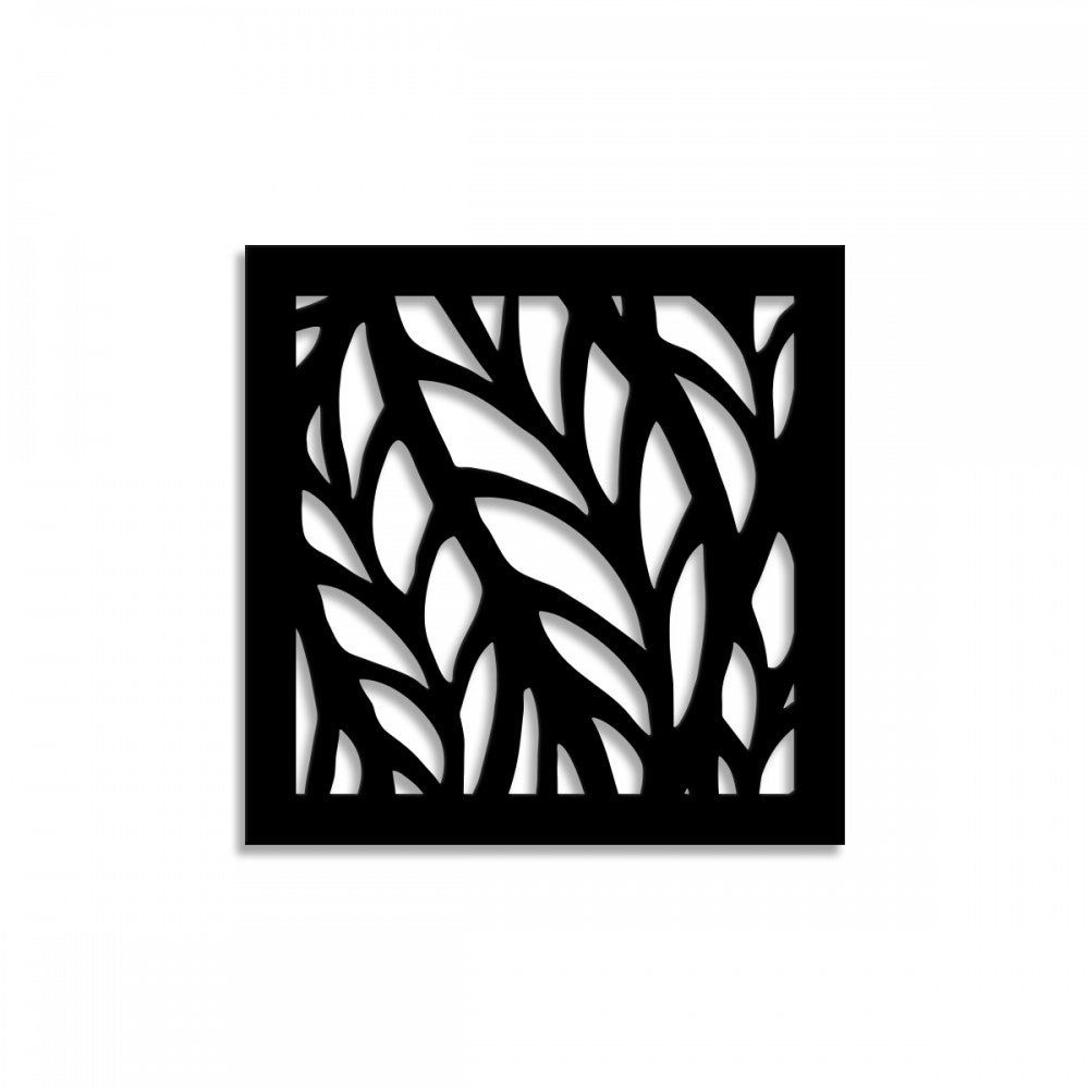 ALGA - Panel perforowany PCV - DASZEK PRZECIWSŁONECZNY - CZARNY 98x98 Grubość 1 cm