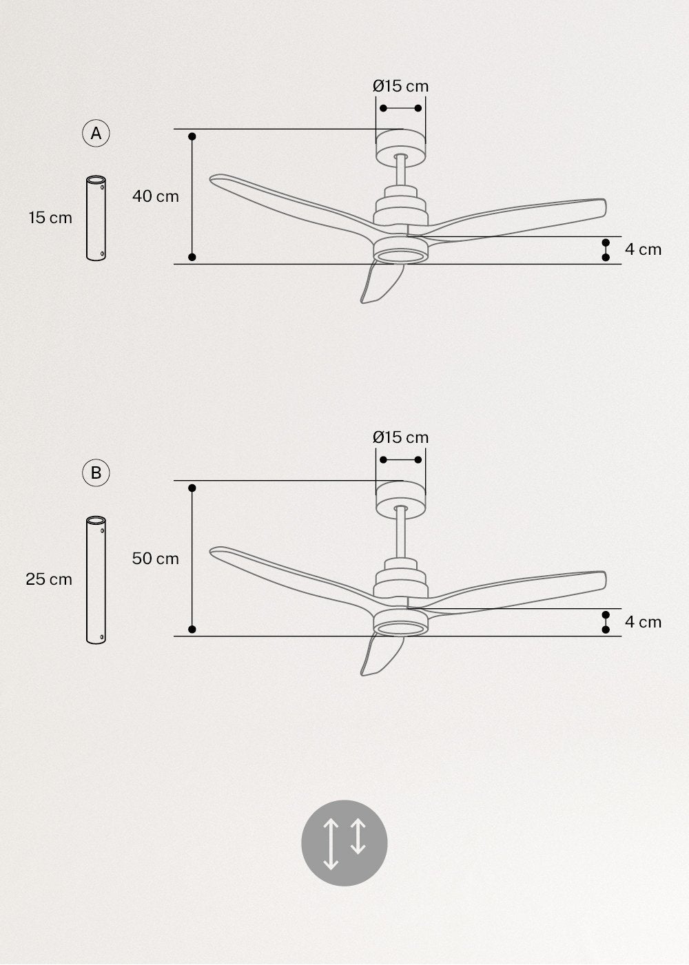 CREATE - WIND STYLANCE - Ventilateur de plafond silencieux 40 W avec pales en ABS technique Ø 132 cm avec éclairage avec wifi - 8