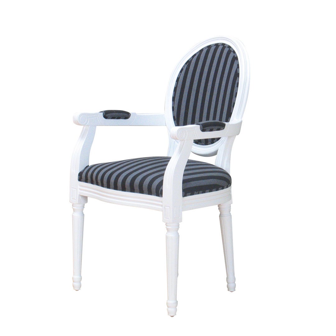Fauteuil Baroque/rococo Argenté Style Antique - Rembourré Et élégant Pour Salon