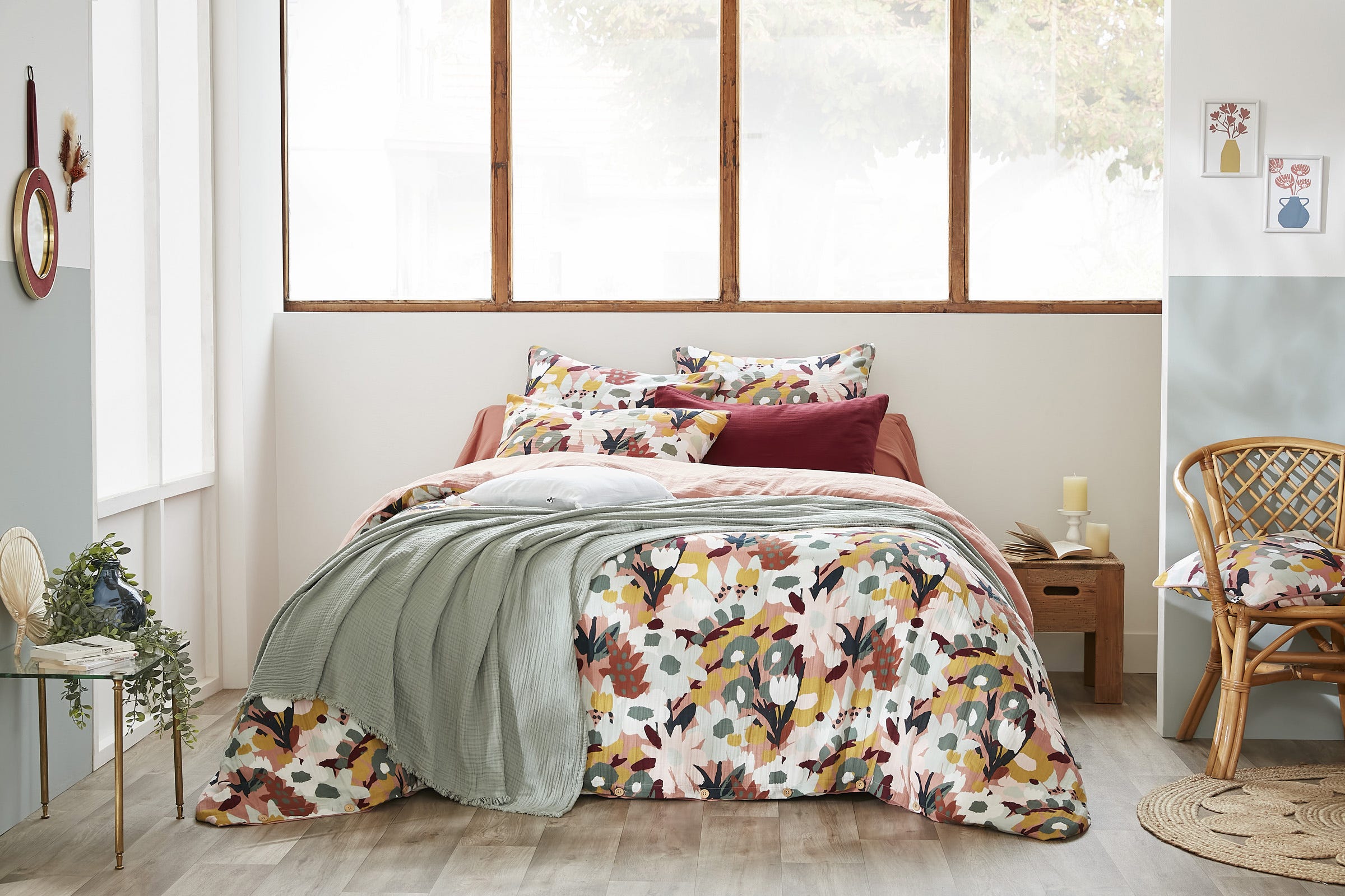 Pack complet housse de couette réversible pour lit 90 x 190 cm Heart Pack complet housse de couette réversible pour lit 90 x 190 cm Heart
