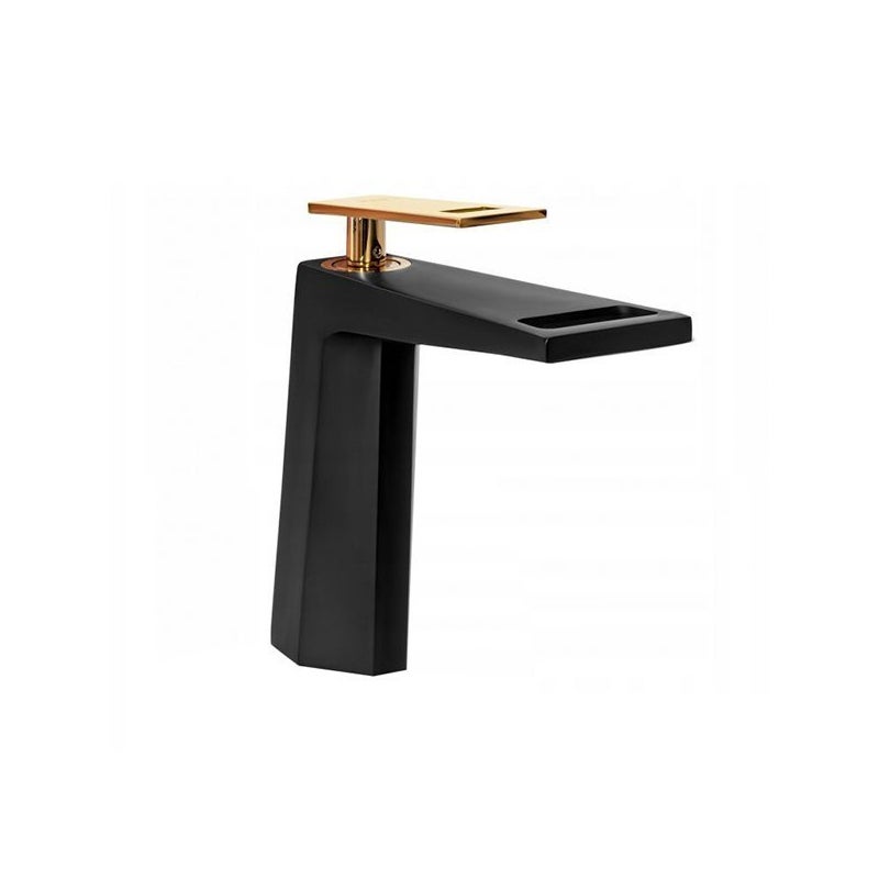 BATERIA UMYWALKOWA HUGO STOJĄCA NISKA S-1085B CZARNA/ZŁOTA